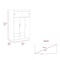 Tuhome Chile Armoire, Rod, 3 Door Cabinet, 2 Drawers, 2 Superior Adjustable Shelves, Metal Hardware, White CLB5949 - alternate 2
